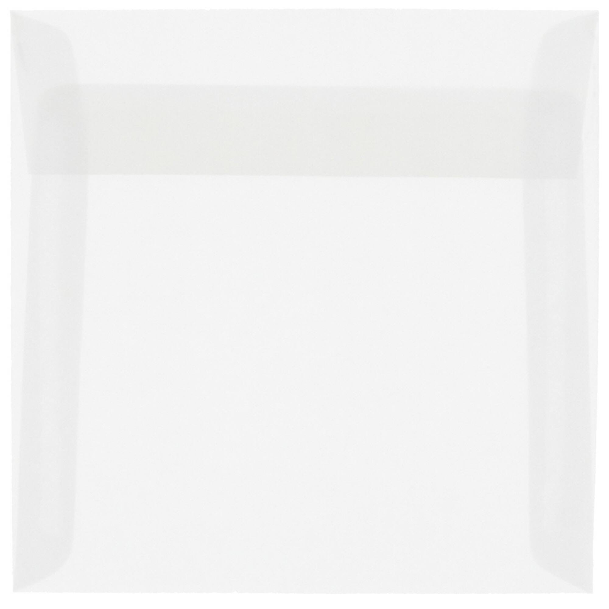 JAM Paper 6.5" x 6.5" Clear Translucent Vellum Envelopes, 25ct.